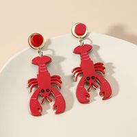 Wholesale Jewelry Three-dimensional Lobster Earrings Nihaojewelry main image 3