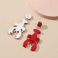 Wholesale Jewelry Three-dimensional Lobster Earrings Nihaojewelry main image 4