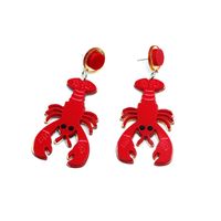 Wholesale Jewelry Three-dimensional Lobster Earrings Nihaojewelry main image 5