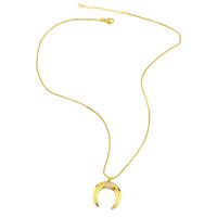 Wholesale Jewelry Fashion Crescent Inlaid Zircon Pendant Necklace Nihaojewelry main image 5