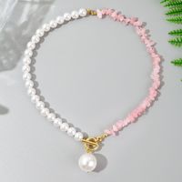 Wholesale Jewelry Asymmetrical Pearl Gravel Necklace Nihaojewelry main image 4