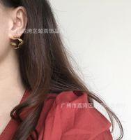 Wholesale Jewelry Heart-shaped Splicing Titanium Steel Gold-plated Earrings Nihaojewelry main image 4