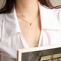 Wholesale Jewelry Golden Coin Pendant Titanium Steel Necklace Nihaojewelry main image 4