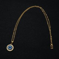 Wholesale Jewelry Stainless Steel Evil Eye Round Pendant Necklace Nihaojewelry main image 5