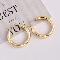 Wholesale Jewelry Thick Round Metal Earrings Nihaojewelry main image 5