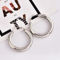 Wholesale Jewelry Thick Round Metal Earrings Nihaojewelry main image 6