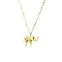 Wholesale Jewelry Baby Elephant Pendant Titanium Steel Necklace Nihaojewelry main image 6
