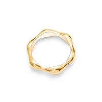 Wholesale Fashion Joint Geometric Titanium Steel 18k Gold Ring Nihaojewelry main image 6