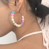 Wholesale Jewelry Simple Color Circle Alloy Resin Earrings Nihaojewelry main image 1