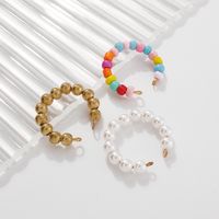Wholesale Jewelry Pearl C-shaped Beaded Earrings Nihaojewelry main image 4