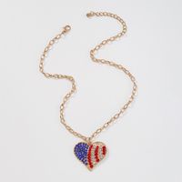Wholesale Jewelry Punk Style Heart Inlaid Diamond Pendant Necklace Nihaojewelry main image 4
