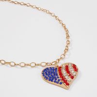 Wholesale Jewelry Punk Style Heart Inlaid Diamond Pendant Necklace Nihaojewelry main image 5