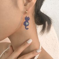 Großhandel Schmuck Cartoon Katze Farbe Perlen Ohrringe Nihaojewelry main image 3