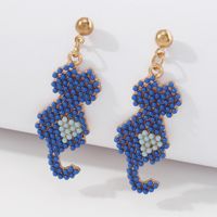 Wholesale Jewelry Cartoon Cat Color Beads Earrings Nihaojewelry main image 4