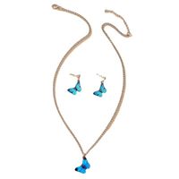Wholesale Jewelry Alloy Butterfly Pendant Bohemian Style Necklace Earring Set Nihaojewelry main image 6