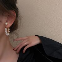 Wholesale Jewelry Retro C-shaped Pearl Earrings Nihaojewelry main image 3