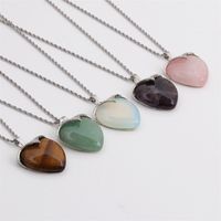 Opal Heart-shaped Pendant Korean Style Necklace Wholesale Jewelry Nihaojewelry main image 1