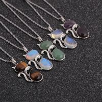 Turquoise Cat Shape Pendant Cute Necklace Wholesale Jewelry Nihaojewelry main image 1