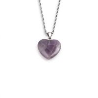 Natural Stone Peach Heart Pendant Fashion Necklaces Wholesale Jewelry Nihaojewelry main image 6