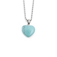 Natural Stone Peach Heart Pendant Fashion Necklaces Wholesale Jewelry Nihaojewelry main image 5