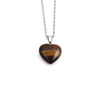 Natural Stone Peach Heart Pendant Fashion Necklaces Wholesale Jewelry Nihaojewelry main image 4