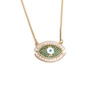 Copper Zircon Demon Eye Fashion Necklace Wholesale Jewelry Nihaojewelry main image 1