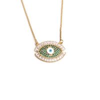 Copper Zircon Demon Eye Fashion Necklace Wholesale Jewelry Nihaojewelry main image 2
