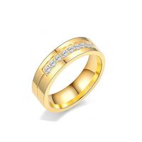 Wholesale Fashion Stainless Steel Diamond-studded Couple Rings Nihaojewelry main image 4