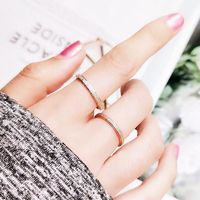 Wholesale Simple Titanium Steel Frosted Fine Ring Nihaojewelry main image 1