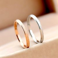 Wholesale Simple Titanium Steel Frosted Fine Ring Nihaojewelry main image 4