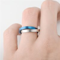 Wholesale Fashion Decompression Rotating Stainless Steel Couple Ring Nihaojewelry main image 6