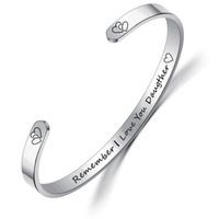 Wholesale Jewelry Stainless Steel C-shaped Lettering Bracelet Nihaojewelry main image 6