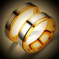 Wholesale Fashion Golden Stainless Steel Glossy Ring Nihaojewelry main image 4