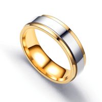Wholesale Fashion Golden Stainless Steel Glossy Ring Nihaojewelry main image 5