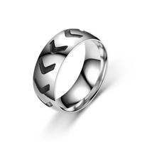 Wholesale New Style Titanium Steel Creative Arrow Dripping Oil Ring Nihaojewelry main image 6
