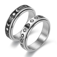 Wholesale Jewelry Titanium Steel Small Flower Rotating Ring Nihaojewelry main image 6