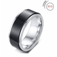 Wholesale Jewelry Rotatable Titanium Steel Double-layer Ring Nihaojewelry main image 1