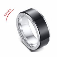Wholesale Jewelry Rotatable Titanium Steel Double-layer Ring Nihaojewelry main image 6