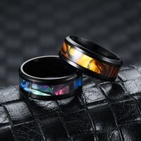 Wholesale Fashion Drip Oil Stainless Steel Couple Ring Nihaojewelry main image 4