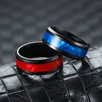 Wholesale Fashion Drip Oil Stainless Steel Couple Ring Nihaojewelry main image 5