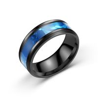 الجملة أزياء النفط بالتنقيط الفولاذ المقاوم للصدأ زوجين خاتم Nihaojewelry main image 6
