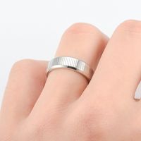 Wholesale Fashion Wave Pattern Stainless Steel Couple Rings Nihaojewelry main image 3