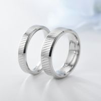 Wholesale Fashion Wave Pattern Stainless Steel Couple Rings Nihaojewelry main image 4