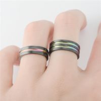 Wholesale Fashion Titanium Steel Contrast Color Ring Nihaojewelry main image 3
