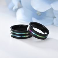 Wholesale Fashion Titanium Steel Contrast Color Ring Nihaojewelry main image 4