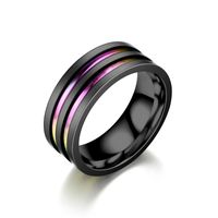 Wholesale Fashion Titanium Steel Contrast Color Ring Nihaojewelry main image 6
