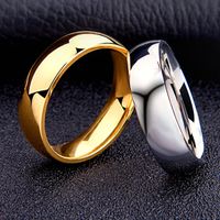 Wholesale Simple Stainless Steel Smooth Arc Ring Nihaojewelry main image 3