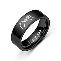 Wholesale New Lettering Hand In Hand Pattern Stainless Steel Couple Ring Nihaojewelry main image 3