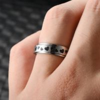 Wholesale Fashion New Heart-shaped Rotatable Titanium Steel Ring Nihaojewelry main image 3