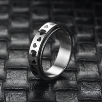 Wholesale Fashion New Heart-shaped Rotatable Titanium Steel Ring Nihaojewelry main image 5